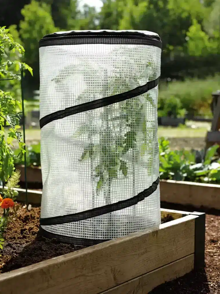 Protect Young Tomato Plants from Chill and Wind