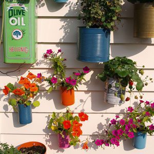 Tin Can Hanging Planters