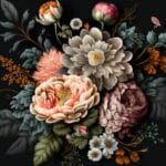 vintage floral art